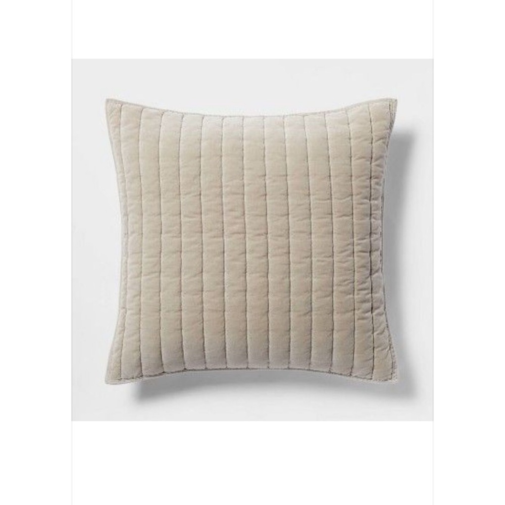 Euro Channel Stitch Velvet Quilt Sham